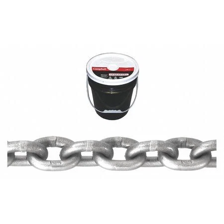 Campbell Chain & Fittings T0181623 3/8" Grade 43 High Test Chain, Zinc Plated,