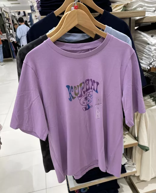 NWT UNIQLO UT Hello Kitty 50th Kuromi Purple Graphic Short Sleeve T-Shirt TEE