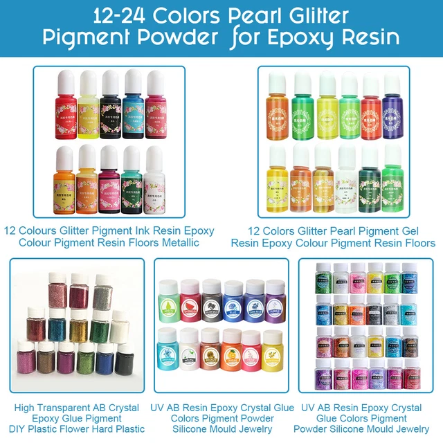 PIGMENT GLITTER INK Pearl Powder Pellet Epoxy Resin Colour Coating ...