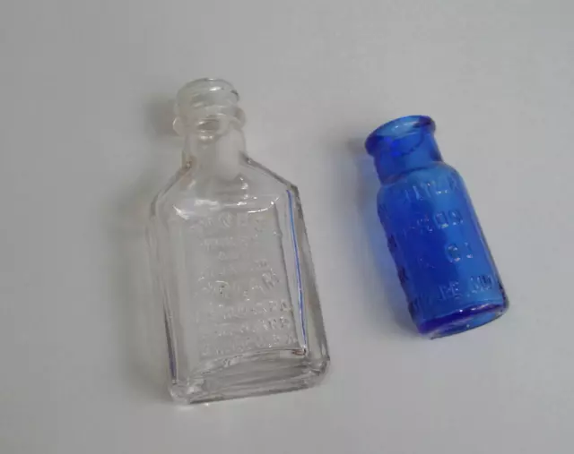 Vtg Lot 2 Medicine Bottle HINDS HONEY ALMOND CREAM & EMERSON BROMO SELTZER Old 2