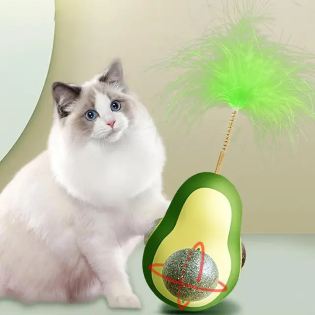 Catnip Balls Tumbler Feather Cat Teasing Toy Pet Supplies Cat Training