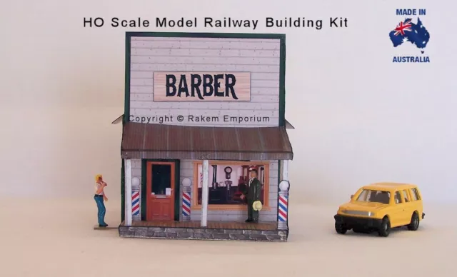 Country Barber Shop Optional Rebates Model Railway Building Kit - HO Scale BAS1