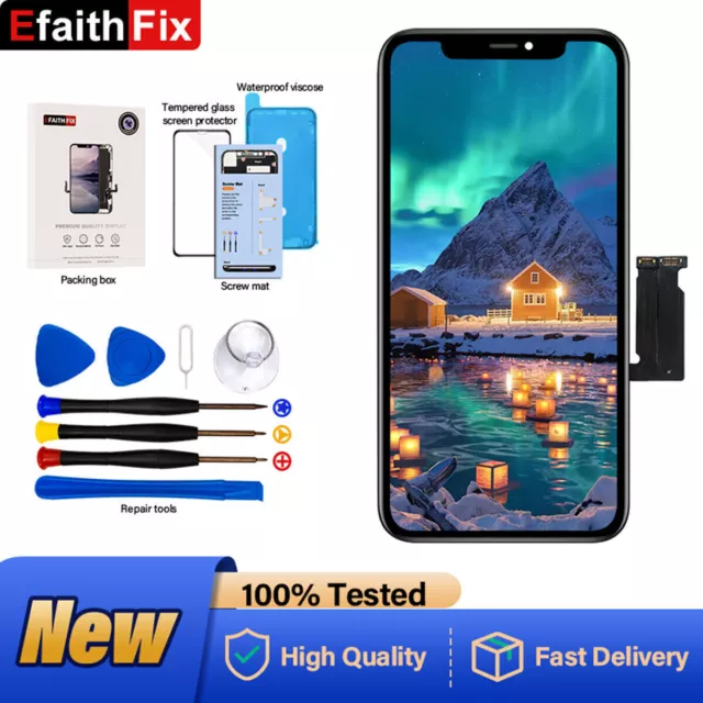 Display Für iPhone X XR XS 11 12 7 8 LCD OLED Touch Screen Bildschirm Ersatz Set