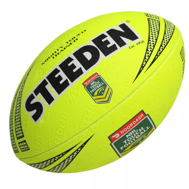 Steeden Football NRL Mighty Touch Trainer Ball in Yellow - Size Junior