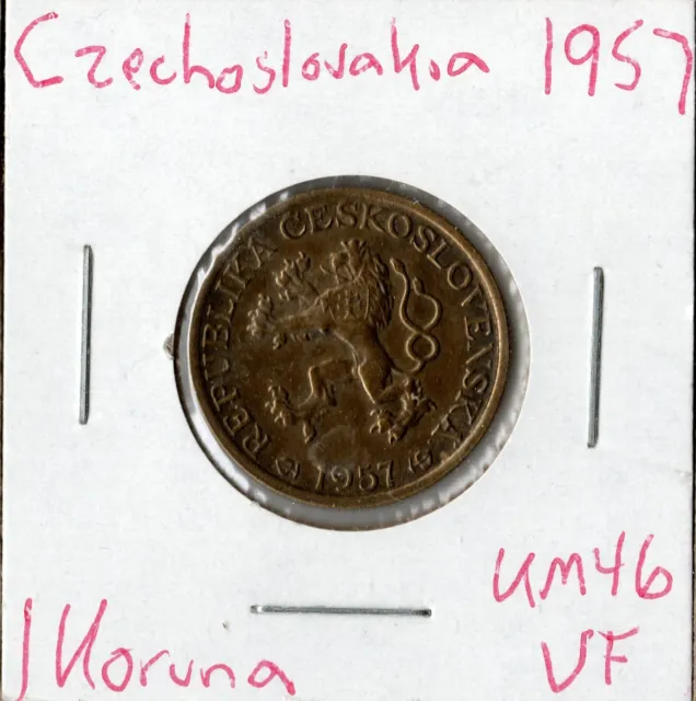 Coin Czechoslovakia 1 Koruna 1957 KM46
