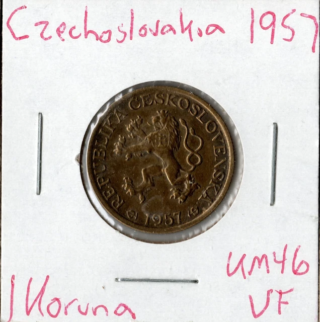 Coin Czechoslovakia 1 Koruna 1957 KM46