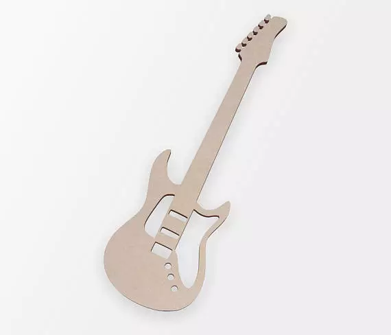 Wooden Shape Guitar - Guitar Cut Out, Guitar Wall Art, Home Decor, Wall Hanging