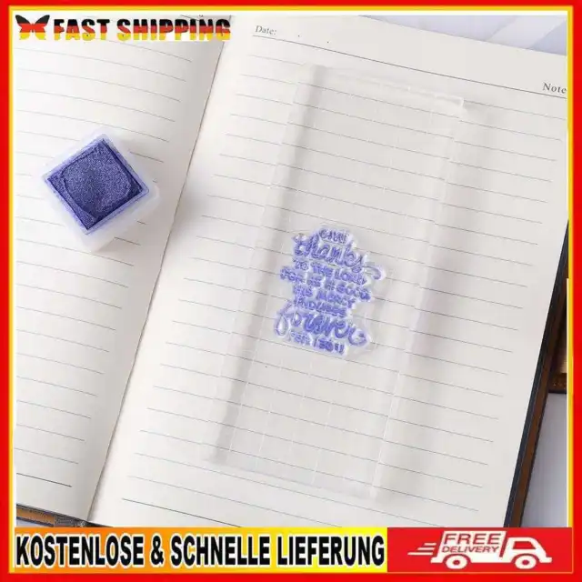SANGSHI Acryl Stempelblock Set, Acryllblock mit Gitterlinien, Acryl Briefmarkenb