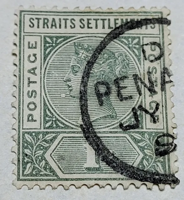 STRAITS  SETTLEMENTS BRITISH COLONY  1 C STAMP   (my ref D 3 ) [ST 27 ]