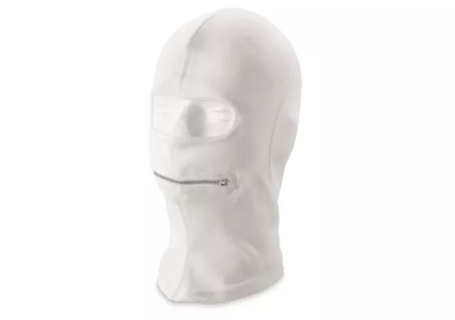 Genuine Italian army white face mask balaclava two hole mask with zip NEW