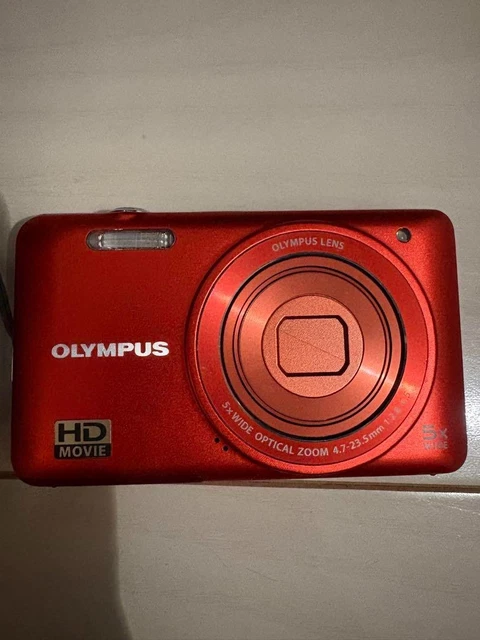 OLYMPUS VG-145 DIGITAL Camera Orange 14MP Compact Used