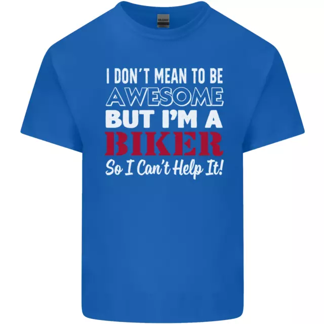 T-shirt top da uomo in cotone I Dont Mean to Be but Im a Biker 3