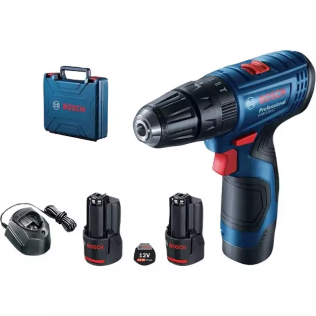 Perceuse-visseuse sans fil Bosch Professional GSR 120-LI 12 V 2.0 Ah Li-Ion + 2