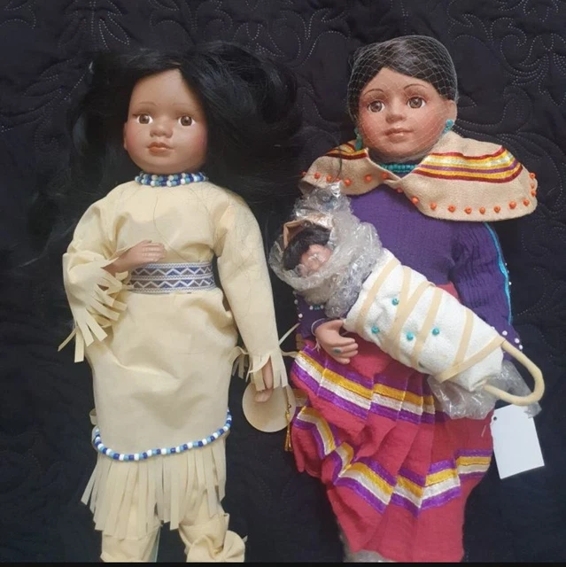 Two (2) Beautiful 16"  Porcelain Dolls Including "ENOLA"
