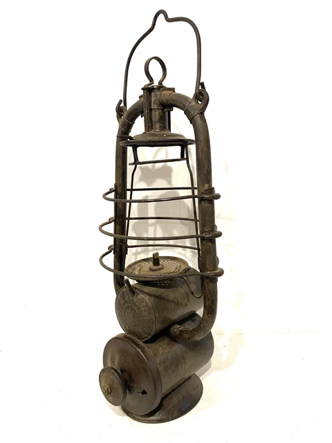 Plaque Publicitaire émaillée Vintage FEUERHAND Lantern - Allemagne 1930 - Originale