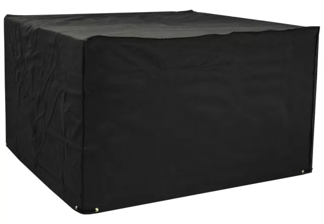 Oxbridge Heavy Duty Waterproof Garden Rattan Cube Set Cover BLACK 120x120x74cm