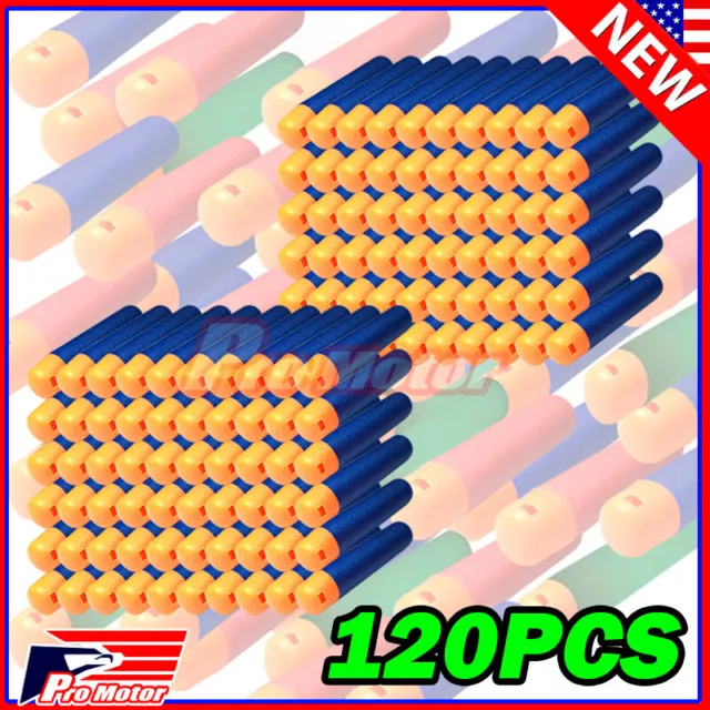 Lot 120x Blue Pack Refill Foam Bullet XL Darts For air warriors Max Mega Blaster