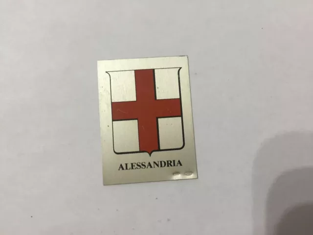 STEMMA CITTà DI ALESSANDRIA EMBLEMA ARALDICA  PLACCA SMALTATA/ARGENTO 925/1000 .