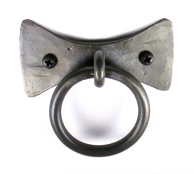 Ring Pull Cabinet Drawer Drop Handle Wrought Iron Rustic Dresser Furniture Door