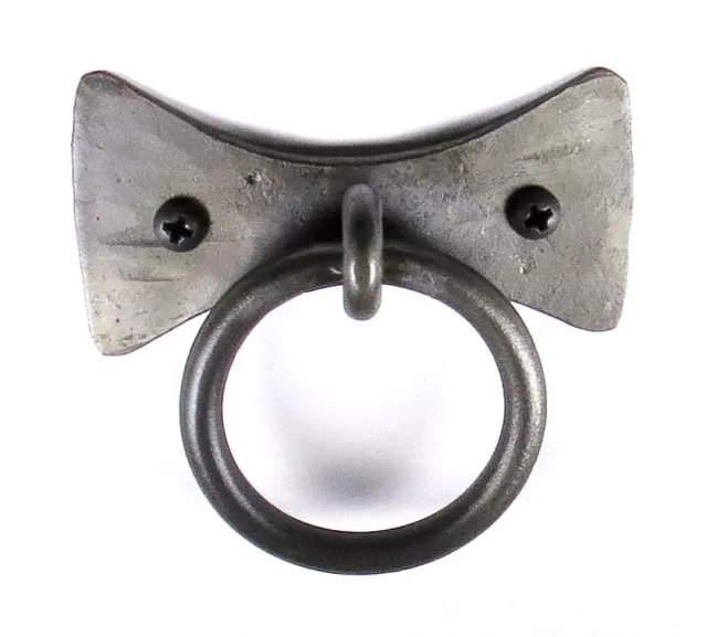 Ring Pull Cabinet Drawer Handle Wrought Iron Rustic Dresser Furniture Door Trunk