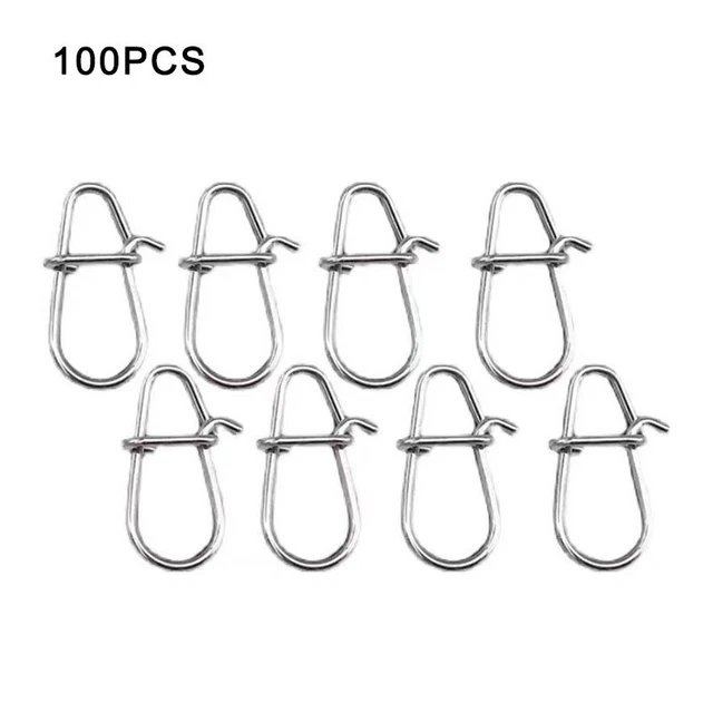 100pcs Angeln Snaps Duo-Lock Edelstahl Schnellwechsel Köder Connector