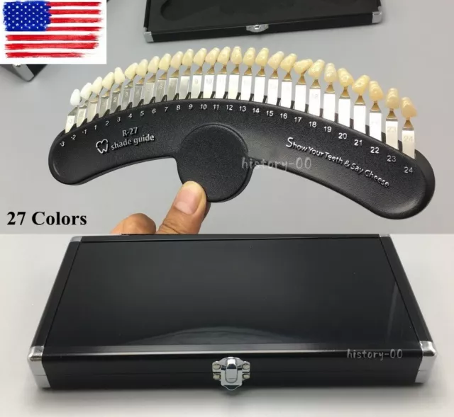 Teeth Whitening Shade Guide Dental Tooth Shadeguide Bleaching R 27 with Mirror