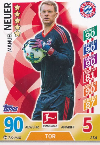 Topps Match Attax 17/18 -  254 - Manuel Neuer