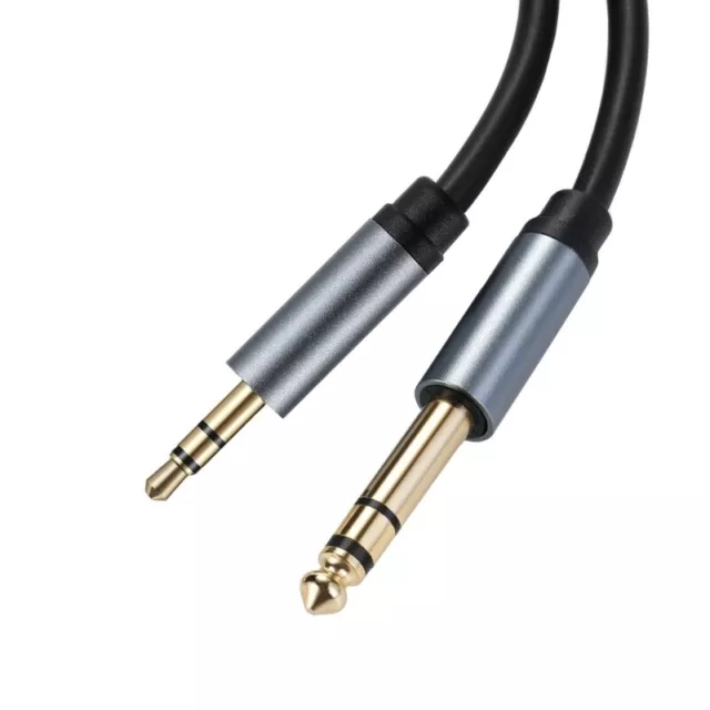 6.35mm Stereo to 3.5mm Stereo Male Aux Stereo Plug Cable for Laptop Speaker 2