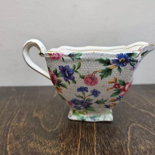 Royal Winton Grimwades Old Cottage Chintz Ascot Creamer Circa 1930s Pre 1960 Vtg 6