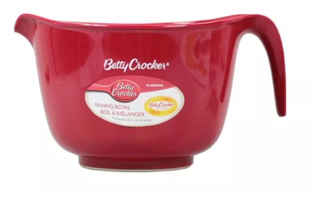 Betty Crocker Large Size Mixing Bowl with Handle Food Serving Salad Mixing