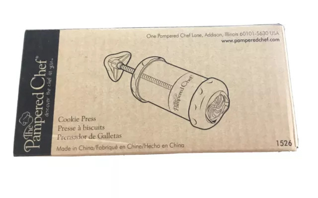 PRENSA DE GALLETAS Pampered Chef #1526 con 6 discos nuevo en caja original