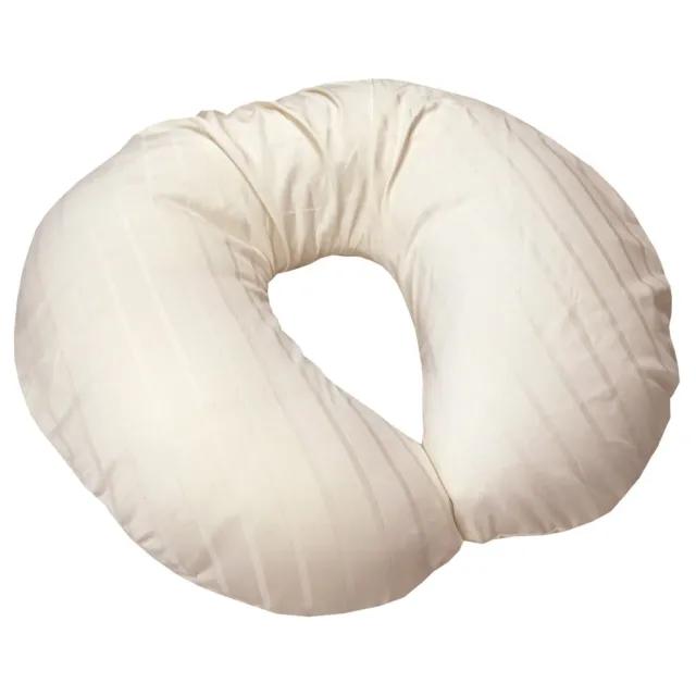Organic Cotton Nursing Pillowcases - White Stripe