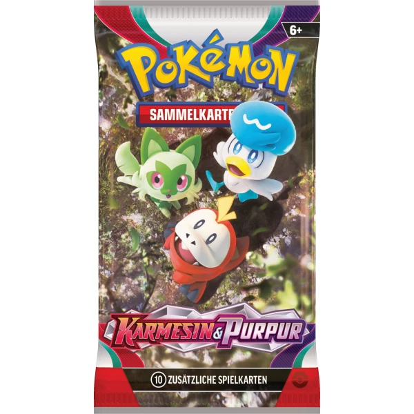 Pokémon booster singolo cremisi e viola tedesco