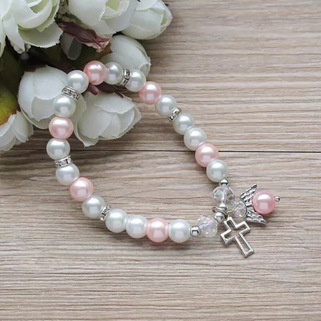 Baby Shower Favor Christening Bracelet Angel Baby Shower Girl Boy Baptism Gif Sb