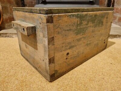 Nice Old Dovetailed Wooden Toolbox Gift Box Chest Storage