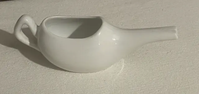 Verre Canard Tasse De Malade En Porcelaine Vintage Ancien Instrument Médecine