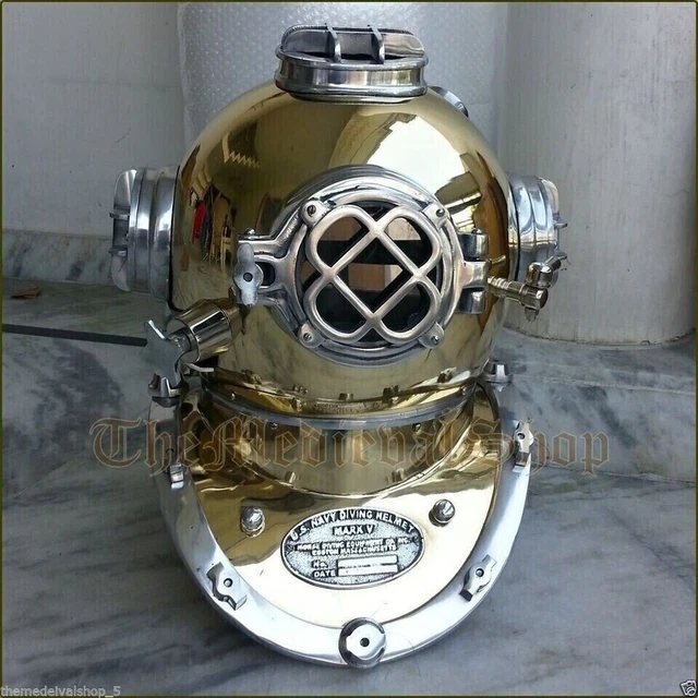 Vintage Diving Helmet Antique Scuba U.S Navy Mark V Scuba Divers Helmet Gift H