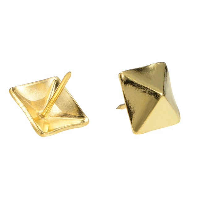 Upholstery Nails Tacks 18.5mm Square Head Furniture Nails Pins Gold Tone 30 Pcs