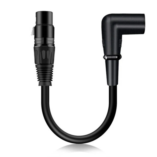 Gold Plated Pure Copper Pin XLR Right Angle Male to Female Microphone Cable