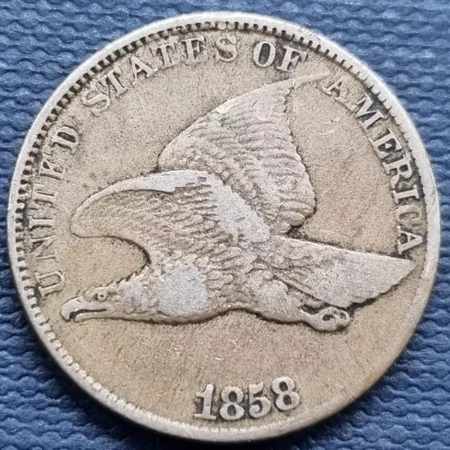 1858 Flying Eagle Cent 1c Better Grade XF #70367