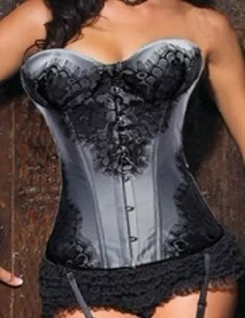 Corset Guêpiere burlesque sexy satiné référence Satina de Violet Lingerie