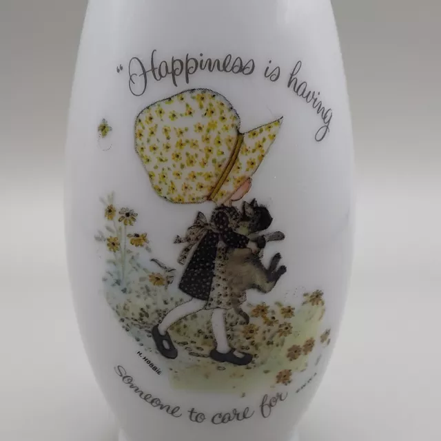 Holly Hobbie Bud Vase Vintage 1973 Happiness Is Having Someone To Care For
