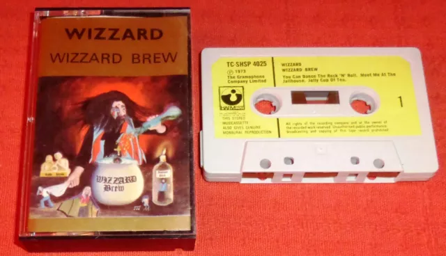 Wizzard - Rare Uk Cassette Tape - Wizzard Brew - On Harvest With Paper Labels