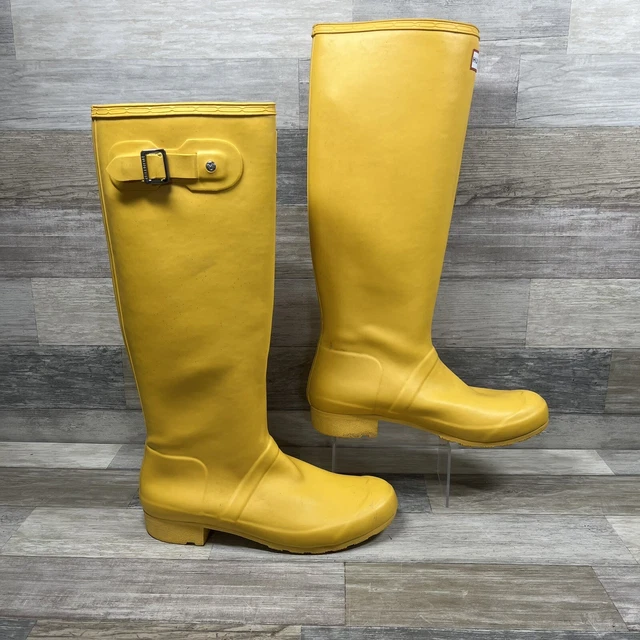 yellow hunter rain boots womens