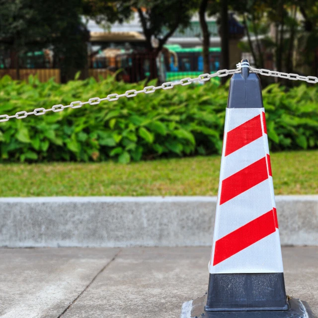 Catena di avvertimento plastica catena di traino per animali domestici catena barriera di sicurezza