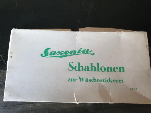 Saxonia Schablonen zur Wäschestickerei, 6 Stück