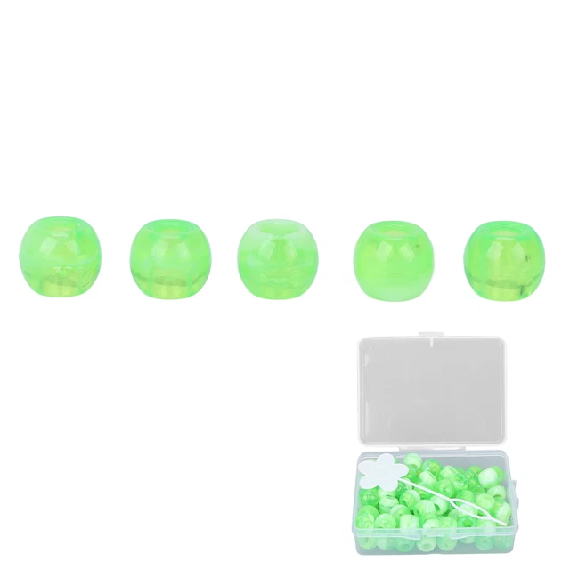 (Verde) 74X perline intrecciate per capelli bobina per capelli dreadlocks perline per capelli fai da te SLS