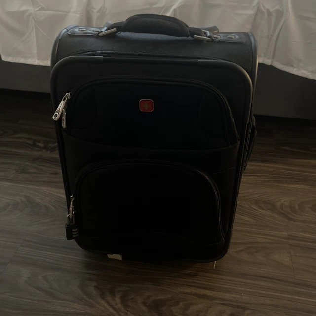 SwissGear Sion Softside Expandable Roller Luggage, Black, Carry-On 21-Inch