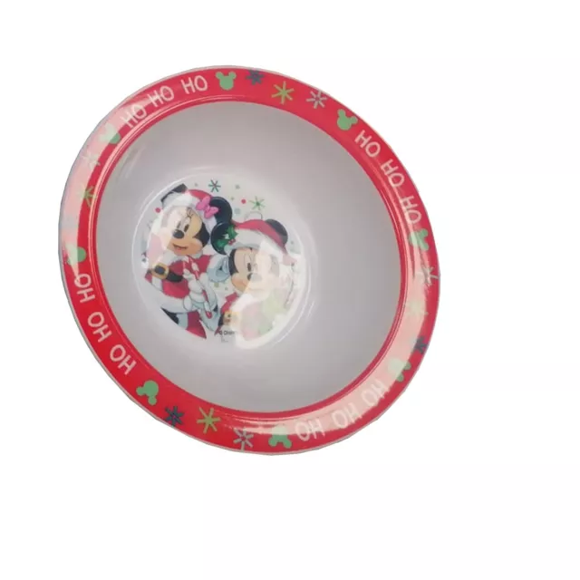 4x Disney Mickey & Minnie Mouse Bowl Christmas Plastic Serving Bowl Tableware