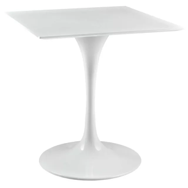 White Lippa 28" Square Wood Top Dining
